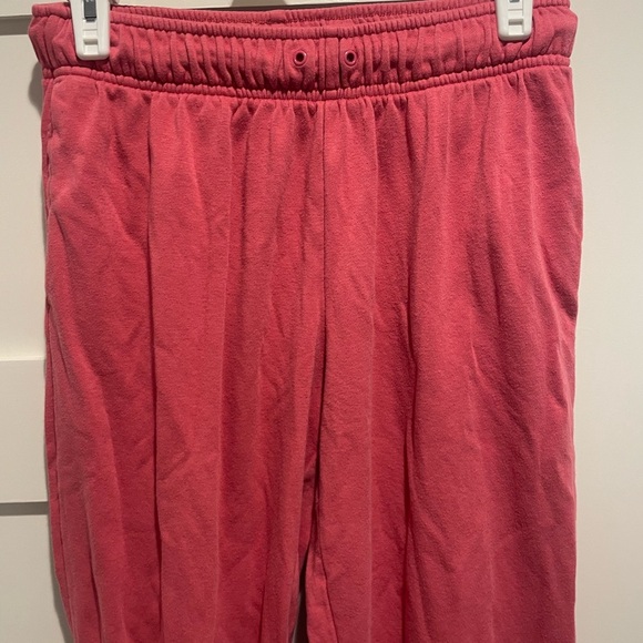 Nike Pink Sweatpants with Nike Swoosh Velour Logo - Picture 10 of 12